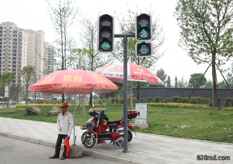 人行信号灯 灯杆